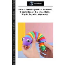 Terrien Delux Serisi Oyuncak Sümüklü Böcek Renkli Eğlence Ilginç Figür Seyahat Oyuncağı
