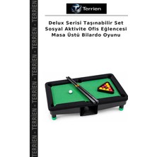 Terrien Delux Serisi Taşınabilir Set Sosyal Aktivite Ofis Eğlencesi Masa Üstü Bilardo Oyunu