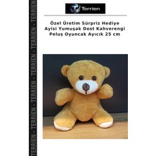 Terrien Özel Üretim Sürpriz Hediye Ayisi Yumuşak Dost Kahverengi Peluş Oyuncak Ayıcık 25 cm