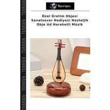 Terrien Özel Üretim Objesi Sanatsever Hediyesi Nostaljik Obje Ud Hareketli Müzik