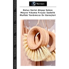 Terrien Delux Serisi Ahşap Sebze Meyve Yıkama Fırçası Sadelik Mutfak Yardımcısı Ev Gereçleri