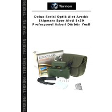 Terrien Delux Serisi Optik Alet Avcılık Ekipmanı Spor Aleti 8X30 Profesyonel Askeri Dürbün Yeşil