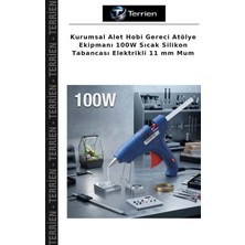 Terrien Kurumsal Alet Hobi Gereci Atölye Ekipmanı 100W Sıcak Silikon Tabancası Elektrikli 11 mm Mum
