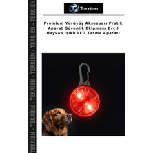 Terrien Premium Yürüyüş Aksesuarı Pratik Aparat Güvenlik Ekipmanı Evcil Hayvan Işıklı LED Tasma Aparatı