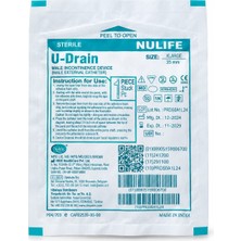 Nulife Prezervatif Sonda 35 mm Xl Beden Kendinden Yapışkanlı Erkek Idrar Drenaj Kateteri Steril 10 Adet