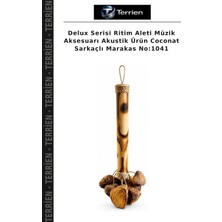 Terrien Delux Serisi Ritim Aleti Müzik Aksesuarı Akustik Ürün Coconat Sarkaçlı Marakas NO:1041
