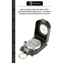 Terrien Delux Serisi Macera Aleti Yön Bulma Bisiklet Aksesuarı -Formula KAMPÜS-S80 Profesyonel Pusula