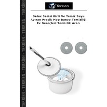 Terrien Delux Serisi Kirli ve Temiz Suyu Ayıran Pratik Mop Banyo Temizliği Ev Gereçleri Temizlik Aracı