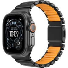 Keephone Apple Watch Ultra 49MM Titanyum Metal Magband Premium Kordon - Titan Gri Siyah