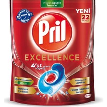 Pril Excellence 4 Ü 1 Arada Bulaşık Makinesi Deterjanı 22 Kapsül