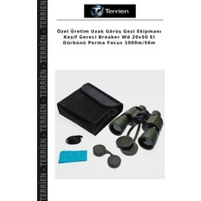 Terrien Özel Üretim Uzak Görüş Gezi Ekipmanı Keşif Gereci Breaker Wd 20X50 El Dürbünü Perma Focus 1000M/56M