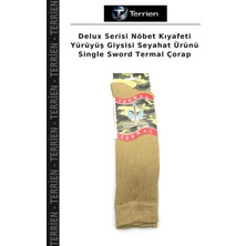 Terrien Delux Serisi Nöbet Kıyafeti Yürüyüş Giysisi Seyahat Ürünü Single Sword Termal Çorap