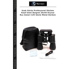 Terrien Uzak Görüş Profesyonel Gözlem Keşif Aleti Baigish 20X50 Orjınal Rus Askeri Çift Gözlü Metal Dürbün