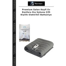 Terrien Premium Salon Keyfi Ev Konforu Kış Uykusu Çift Kişilik Elektrikli Battaniye