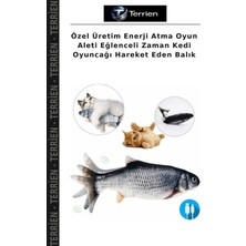 Terrien Özel Üretim Enerji Atma Oyun Aleti Eğlenceli Zaman Kedi Oyuncağı Hareket Eden Balık