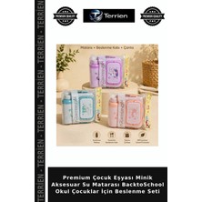 Terrien Premium Çocuk Eşyası Minik Aksesuar Su Matarası Backtoschool Okul Çocuklar Için Beslenme Seti