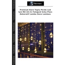 Terrien Premium Küre Toplu Perde LED Işık Mz-16-21 Fotoğraf Arka Planı Dekoratif Lamba Gece Lambası
