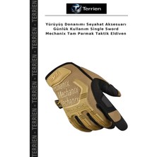 Terrien Yürüyüş Donanımı Seyahat Aksesuarı Günlük Kullanım Single Sword Mechanix Tam Parmak Taktik Eldiven