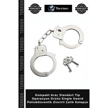 Terrien Kompakt Araç Standart Tip Operasyon Ürünü Single Sword Polis&güvenlik Zincirli Çelik Kelepçe