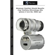 Terrien Aksesuar Çeşitleri Küçük Boyutlu -Cep Telefonu Mikroskopu 60X Iphone 4 Için No: 9882-IP2