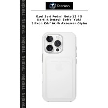 Terrien Özel Seri Redmi Note 12 4g Kartlık Detaylı Şeffaf Yuki Silikon Kılıf Akıllı Aksesuar Giyim