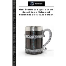 Terrien Özel Üretim Ev Eşyası Sunum Gereci Kamp Malzemesi Paslanmaz Çelik Kupa Bardak
