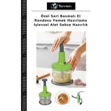 Terrien Özel Seri Basmalı El Rondosu Yemek Hazırlama Işlevsel Alet Sebze Hazırlık