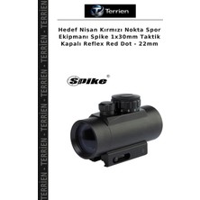 Terrien Hedef Nisan Kırmızı Nokta Spor Ekipmanı Spike 1X30MM Taktik Kapalı Reflex Red Dot - 22MM