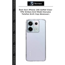 Terrien Özel Seri iPhone 16E Şeffaf Clear Tpu Silikon Kılıf Mobil Koruma Telefon Kılıfı Cep Aksesuarı