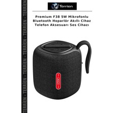 Terrien Premium F38 5W Mikrofonlu Bluetooth Hoparlör Akıllı Cihaz Telefon Aksesuarı Ses Cihazı