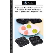 Terrien Premium Misafir Ikramı Günlük Kullanım Mutfak Yardımcısı Elmas Şekilli Buz Yapma Kalıbı