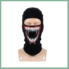Bşk Virgo Unisex Canavar Diş Baskılı Balaklava 1 Adet Tek Beden Viskoz Kask Içi Motosiklet Maskesi · Renk: Siyah · Beden: Standart BSK2026