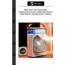 Terrien Özel Seri Yaz Aylarında Fonksiyonel Ürün Vantilatör Buzlu USB Buharlı Nemlendirici 600ML