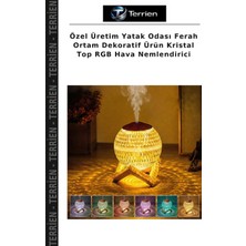 Terrien Özel Üretim Yatak Odası Ferah Ortam Dekoratif Ürün Kristal Top Rgb Hava Nemlendirici