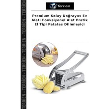 Terrien Premium Kolay Doğrayıcı Ev Aleti Fonksiyonel Alet Pratik El Tipi Patates Dilimleyici