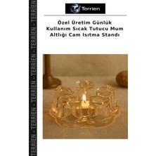 Terrien Özel Üretim Günlük Kullanım Sıcak Tutucu Mum Altlığı Cam Isıtma Standı