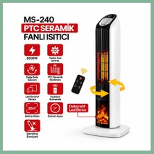 Bşk Virgo Ptc Seramik Fanlı Elektrikli Isıtıcı Kumandalı BSK2026
