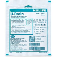 Nulife Prezervatif Sonda 30 mm L Beden Kendinden Yapışkanlı Erkek Idrar Drenaj Kateteri Steril 10ADET