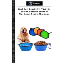 Terrien Özel Seri Esnek Çift Yürüyüş Silikon Portatif Seyahat Tipi Askılı Pratik Akordeon
