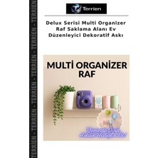 Terrien Delux Serisi Multi Organizer Raf Saklama Alanı Ev Düzenleyici Dekoratif Askı