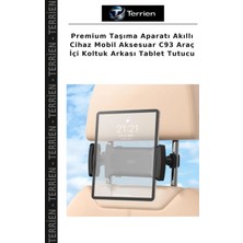 Terrien Premium Taşıma Aparatı Akıllı Cihaz Mobil Aksesuar C93 Araç Içi Koltuk Arkası Tablet Tutucu