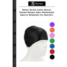 Terrien Delux Serisi Latex Havuz Yüzme Bonesi Spor Malzemesi Sporcu Ekipmanı Su Sporları