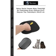 Terrien Delux Serisi Yaşam Alanı Temizliği Kıl Temizleme Aracı Eldiven Evcil Hayvan Tüy Temizleyici 20X15 cm
