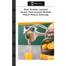Terrien Özel Üretim Lezzetli Ikram Taze Içecek Mutfak Metal Meyve Sıkacağı