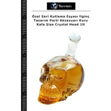 Terrien Özel Seri Kutlama Eşyası Ilginç Tasarım Parti Aksesuarı Kuru Kafa Şişe Crystal Head 1lt
