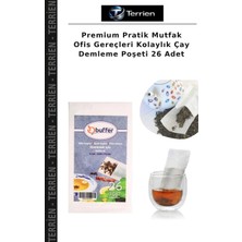 Terrien Premium Pratik Mutfak Ofis Gereçleri Kolaylık Çay Demleme Poşeti 26 Adet