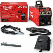 Milwaukee 650 Amper Inverter Kaynak Makinesi 2 Dijital Göstergeli 7/24 Kullanım Full Set (Maske+Kablo+Çekiç)