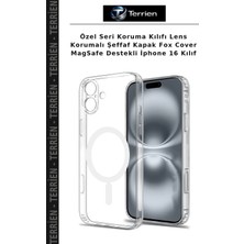Terrien Özel Seri Koruma Kılıfı Lens Korumalı Şeffaf Kapak Fox Cover Magsafe Destekli Iphone 16 Kılıf