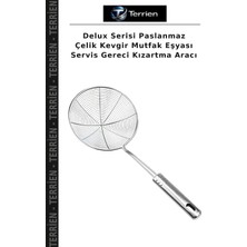 Terrien Delux Serisi Paslanmaz Çelik Kevgir Mutfak Eşyası Servis Gereci Kızartma Aracı