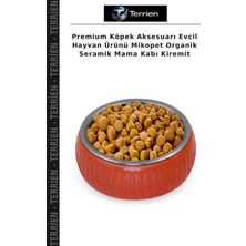 Terrien Premium Köpek Aksesuarı Evcil Hayvan Ürünü Mikopet Organik Seramik Mama Kabı Kiremit